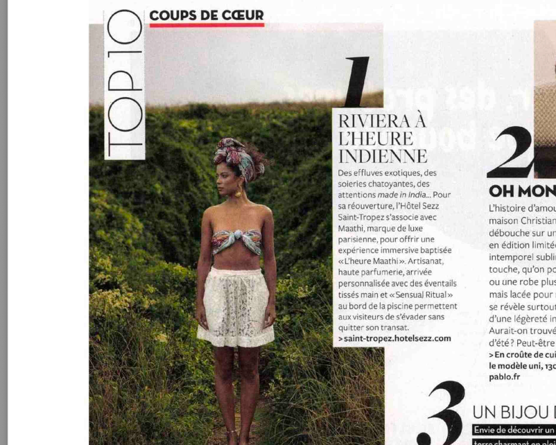 Marie France featuring Maathi and Hôtel Sezz Saint-Tropez for L’Heure Maathi, June 2026