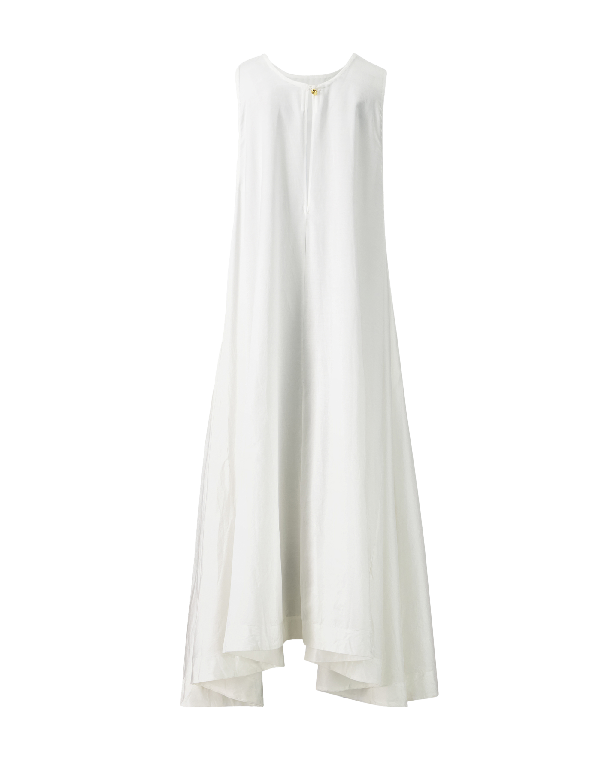 White HALO maxi dress by MAATHI Paris shown as a front flatlay product image